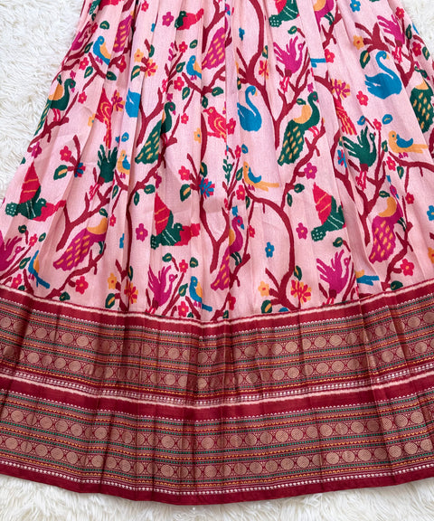 Teen 10-12 yrs - ikkat patola lehenga