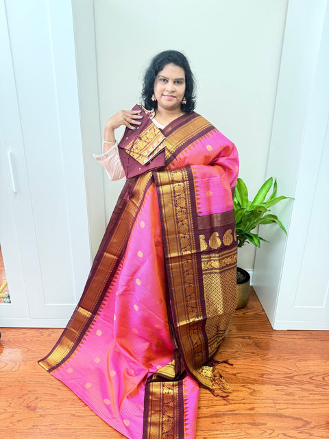 Pure Handloom Gadwal Silk/Pattu Saree