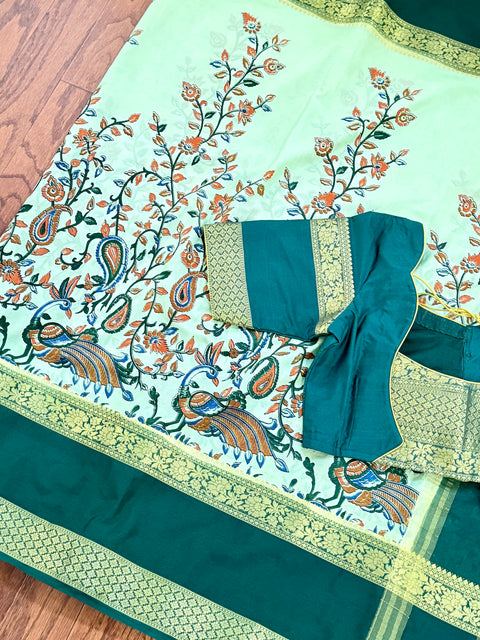 Dola Silk Kalamkari Saree