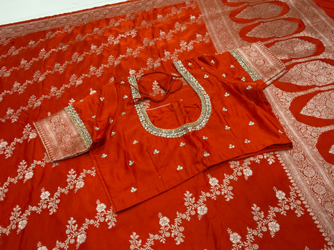 Banaras Mushru Silk Saree