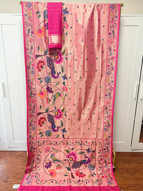 Pure Banaras Paithani Soft Tissue Silk Saree
