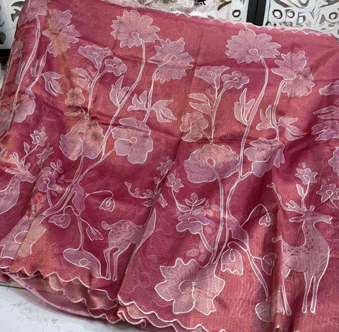 2 for $100 - Crush Tissue Saree