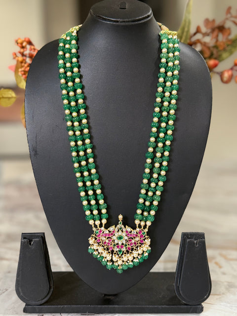 Pachi Kundan Jadau Beaded Necklace