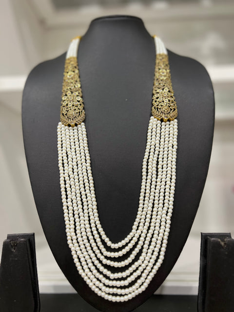 Victorian CZ Multilayer Beaded Necklace