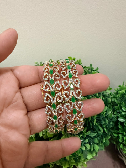 Diamond Finish One Gram Gold CZ Bangles
