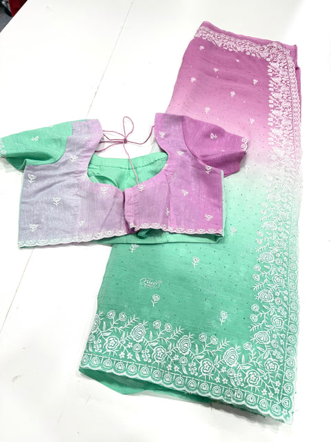 Shimmer Chiffon saree