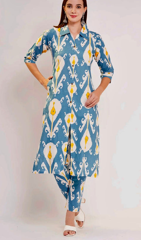 Women Cotton Flex 2-Piece Co-Ord Set