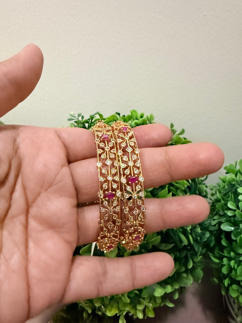 One Gram Gold CZ Bangles