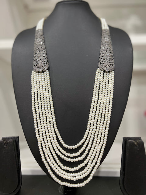 Victorian CZ Multilayer Beaded Necklace