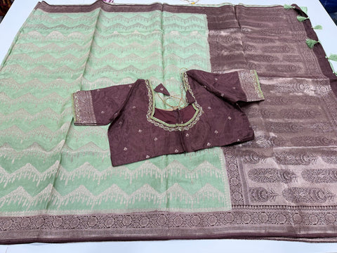 Banaras Munga silk saree