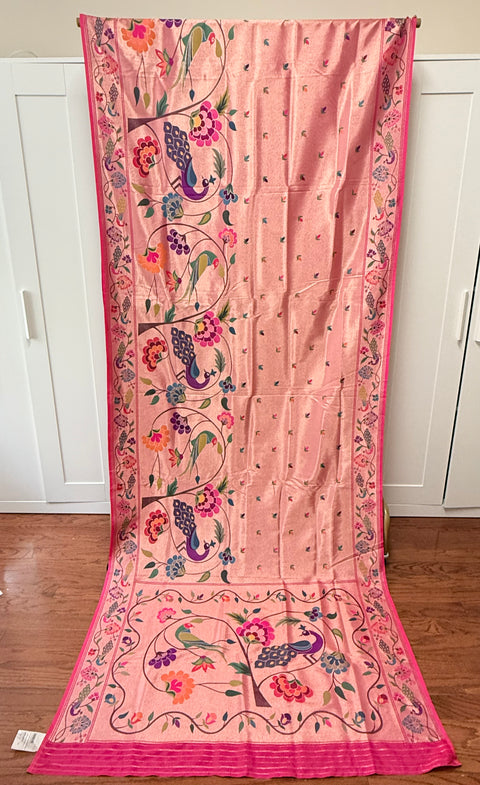 Pure Banaras Paithani Soft Tissue Silk Saree