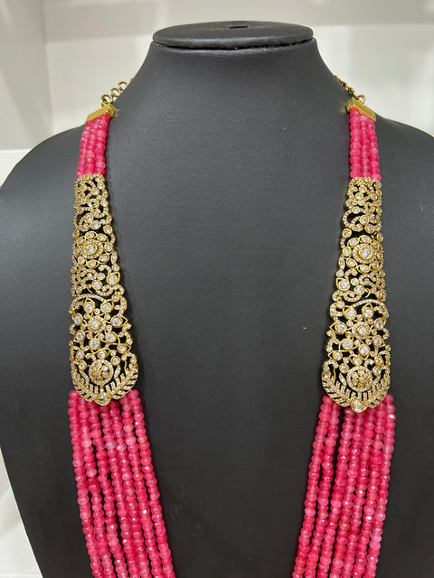 Victorian CZ Multilayer Beaded Necklace