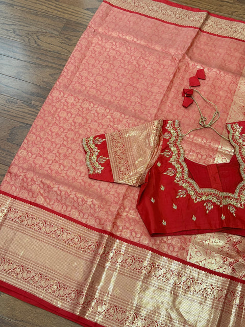 Pure Kanchipattu / Kanjeevaram Brocade Saree