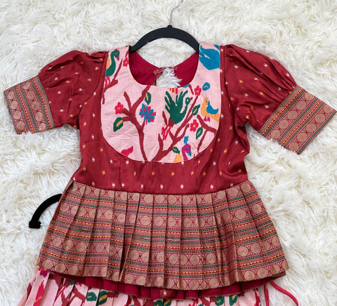 Teen 10-12 yrs - ikkat patola lehenga