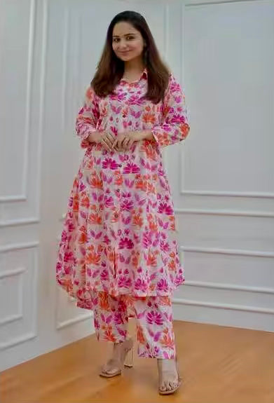 Women Cotton 2-Piece Co-Ord Set
