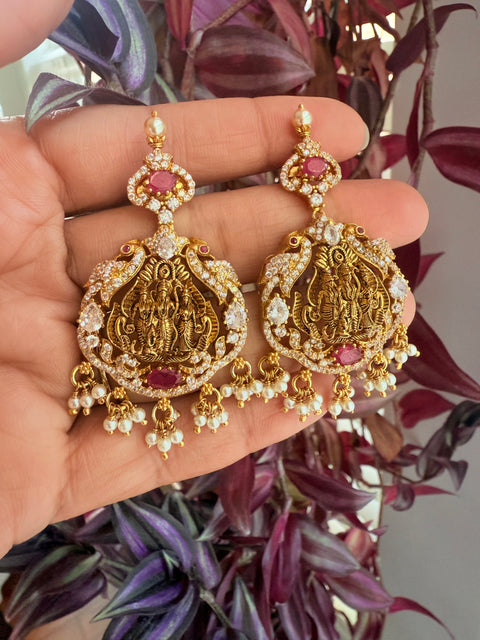 Pure 925 Silver CZ Earrings Set
