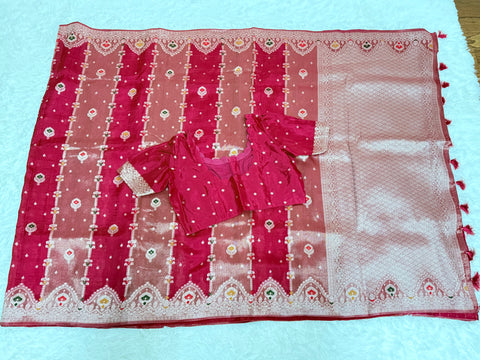 Premium Banaras Georgette Mushru Silk Saree