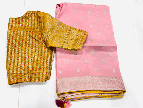 Aashadam Sale - Soft Chiffon Banaras Munga Saree