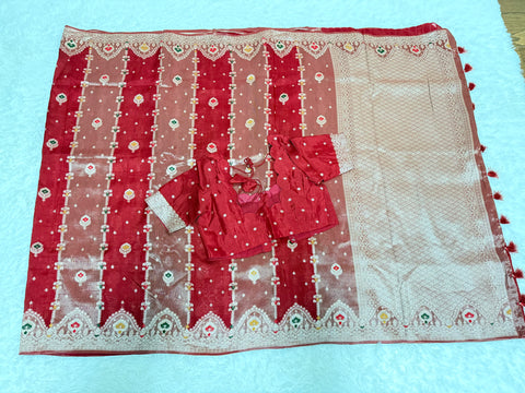 Premium Banaras Georgette Mushru Silk Saree