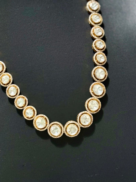 Pure 925 Silver Victorian Moissanite Necklace