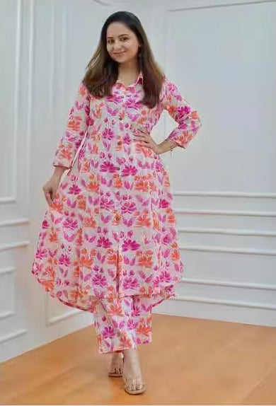 Women Cotton 2-Piece Co-Ord Set