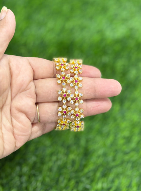 CZ Ruby Bangles