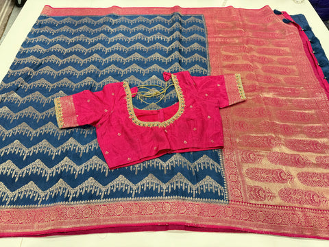 Banaras Munga silk saree