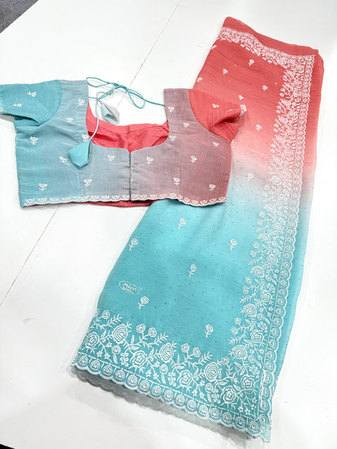 Shimmer Chiffon saree