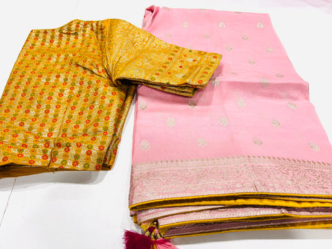 Aashadam Sale - Soft Chiffon Banaras Munga Saree