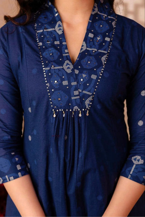 Pure cotton Kurti Pant Dupatta Set