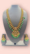 One Gram Gold Kemp Guttapusalu Long Necklace Set