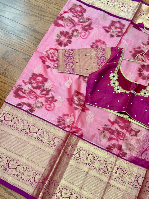 Pure Kanchipattu Ikkath Saree