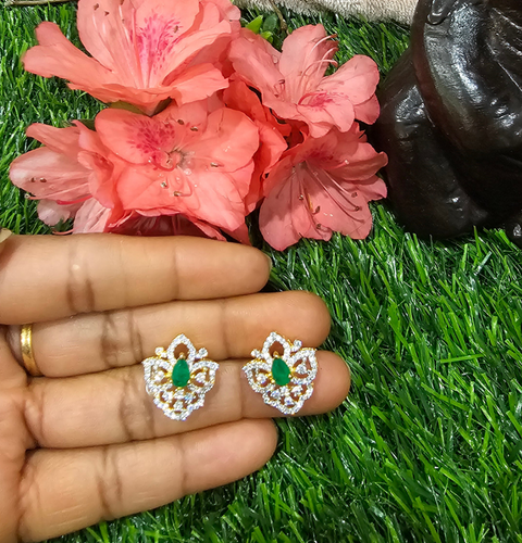 Pure 925 Silver CZ Earrings Set