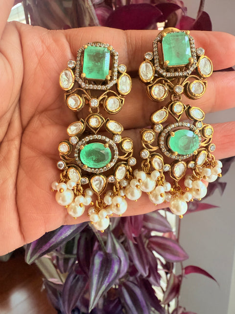 Pure 925 Silver Moissanite Earrings Set