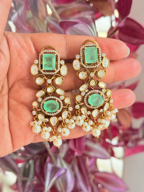 Pure 925 Silver Moissanite Earrings Set