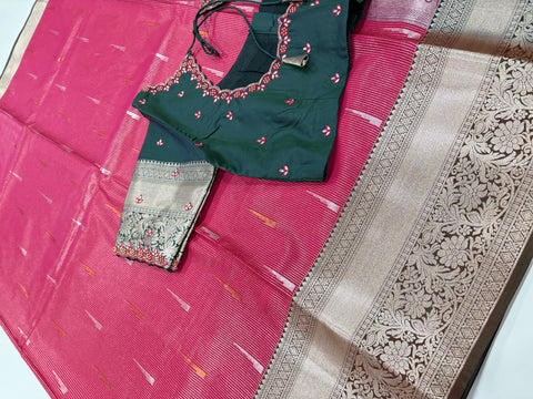Semi Kanchi Soft silk saree