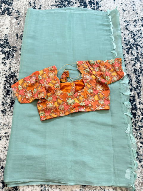 2 for $100 - Shimmer Chiffon saree