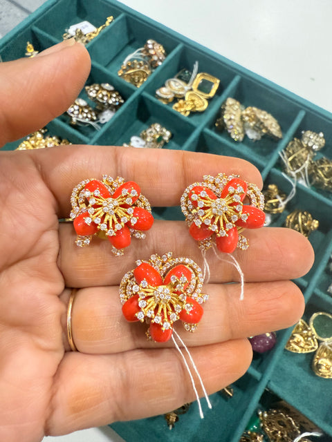 Pure 925 Silver CZ Pendant & Earrings Set