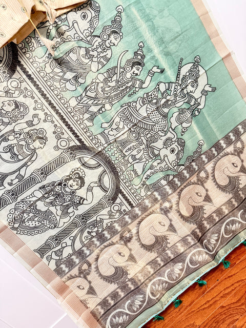 Kalamkari Tissue Silk Saree