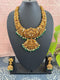 One Gram Gold Deep Nakshi Lakshmi Medium Necklace Set