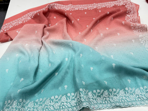 Shimmer Chiffon saree