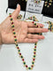 Emerald Ruby and Pearl Necklace Chain