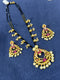 One Gram gold black beads necklace set