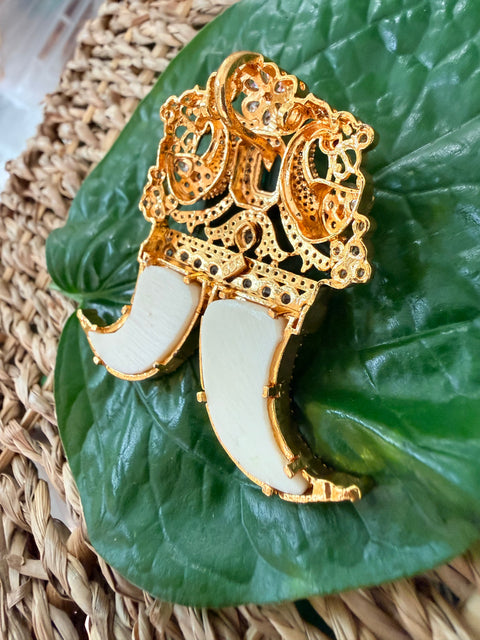 Pure 925 Silver CZ Puligoru Pendant