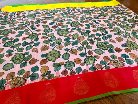 Pure Gadwal Pattu Saree with Maggam Work Blouse