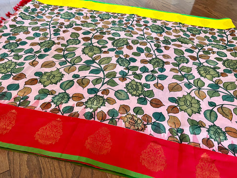 Pure Gadwal Pattu Saree with Maggam Work Blouse