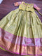 Teen/Adult Large - Tissue Kuppadam Rangoli Crop Top Lehanga Set