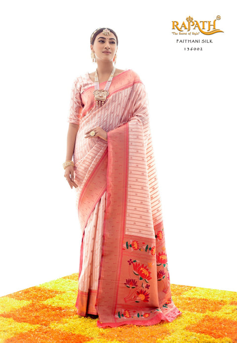 2 for $100 - Banarasi Paithani Saree with Unstitched Blouse