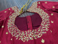 Pure Raw Silk Embroidered Blouse