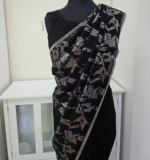Designer Georgette Sequins Saree